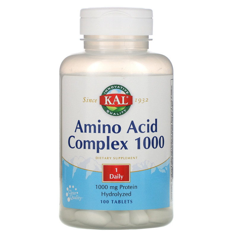 KAL, Amino Acid Complex 1000, 1000 mg, 100 Tablets