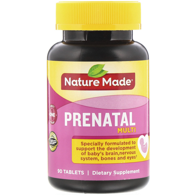 Nature Made, Multi Prenatal, 90 таблеток