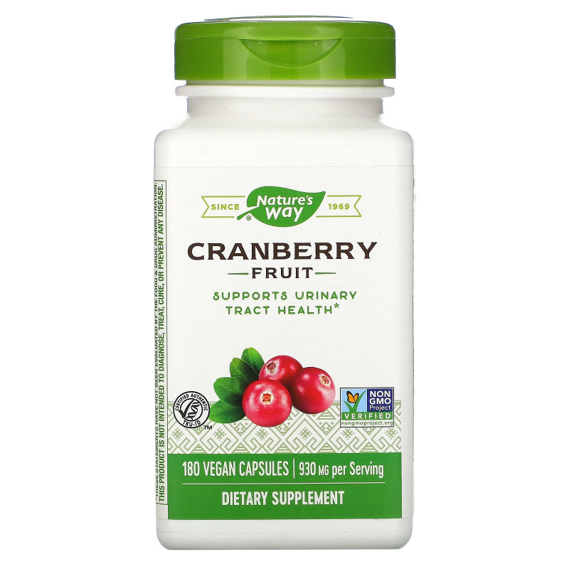 Nature's Way, Cranberry Fruit, 465 mg, 180 Vegetarian Capsules