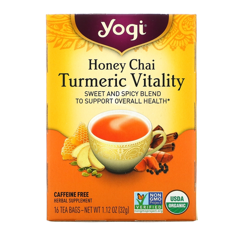 Yogi Tea, Honey Chai, Turmeric Vitality, 16 Tea Bags, 1.12 oz (32 g)