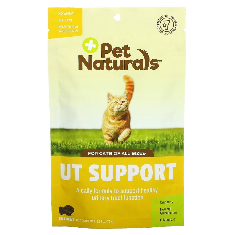 Pet Naturals, добавка для кошек, для поддержки здоровья мочевыводящих путей, 60 жевательных таблеток, 75 г (2,65 унции)