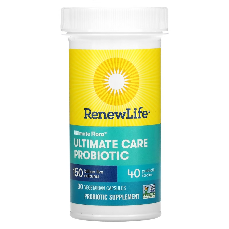 Renew Life, Ultimate Flora, Ultimate Care Probiotic, 150 Billion Live Cultures, 30 Vegetarian Capsules