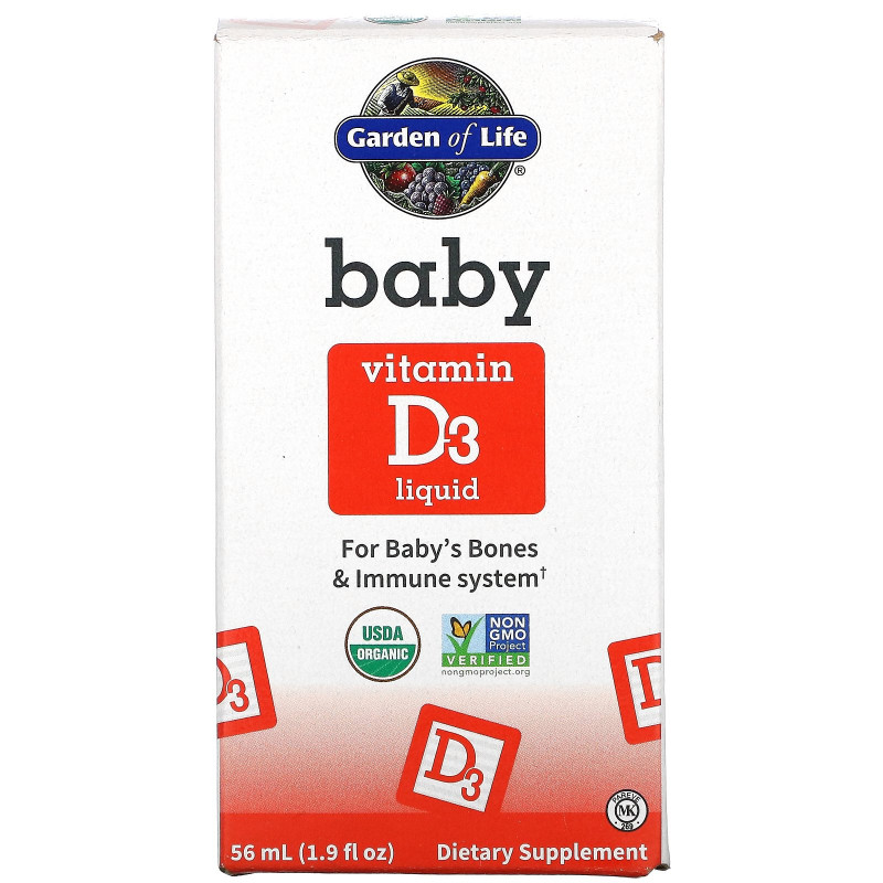 Garden of Life, Baby Vitamin D3 Liquid,  1.9 fl oz ( 56 ml)