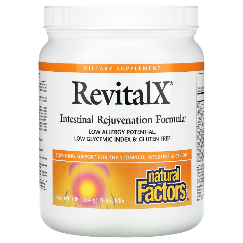 Natural Factors, RevitalX, Intestinal Rejuvenation Formula Drink Mix, 1 lb (454 g)