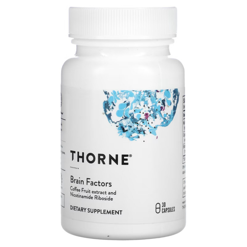 Thorne, Brain Factors, добавка для поддержки мозга, 30 капсул