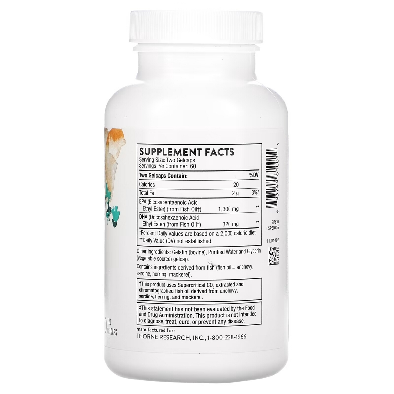 Thorne Research Супер ЭПК Про 120 желатиновых капсул