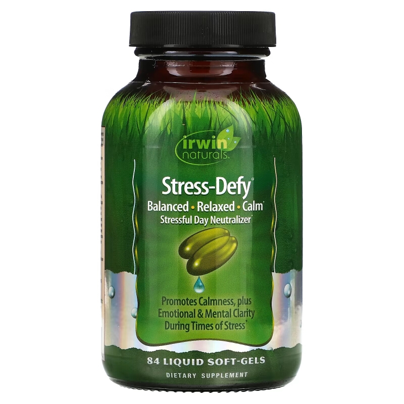 Irwin Naturals Stress-Defy 84 жидких желатиновых капсул