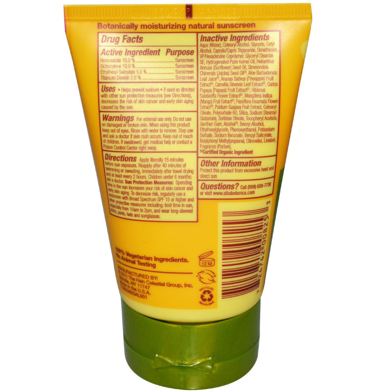 Alba Botanica Natural Hawaiian Sunscreen SPF 30 4 oz (113 g)