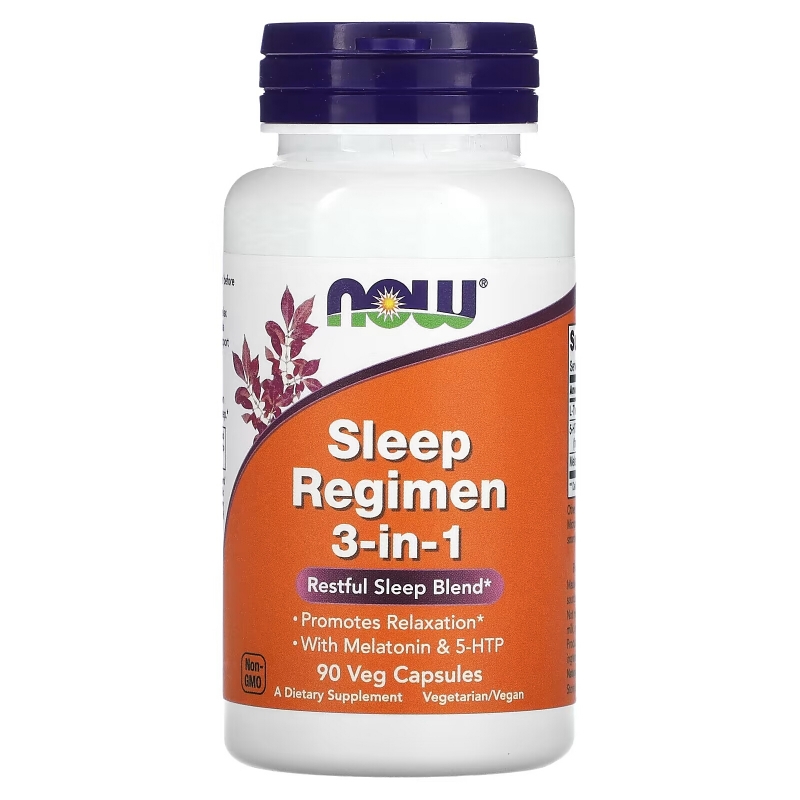 NOW Foods, Sleep Regimen 3-in-1, 90 Veg Capsules