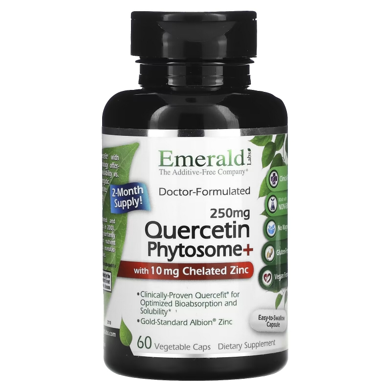 Emerald Laboratories, Quercetin Phytosome+, 250 mg, 60 Vegetable Caps