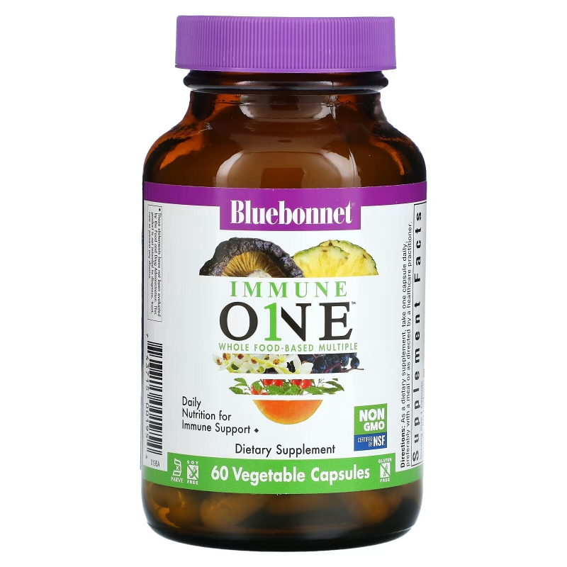 Bluebonnet Nutrition, Immune One, Whole Food-Based Multiple, 60 Vegetable Capsules