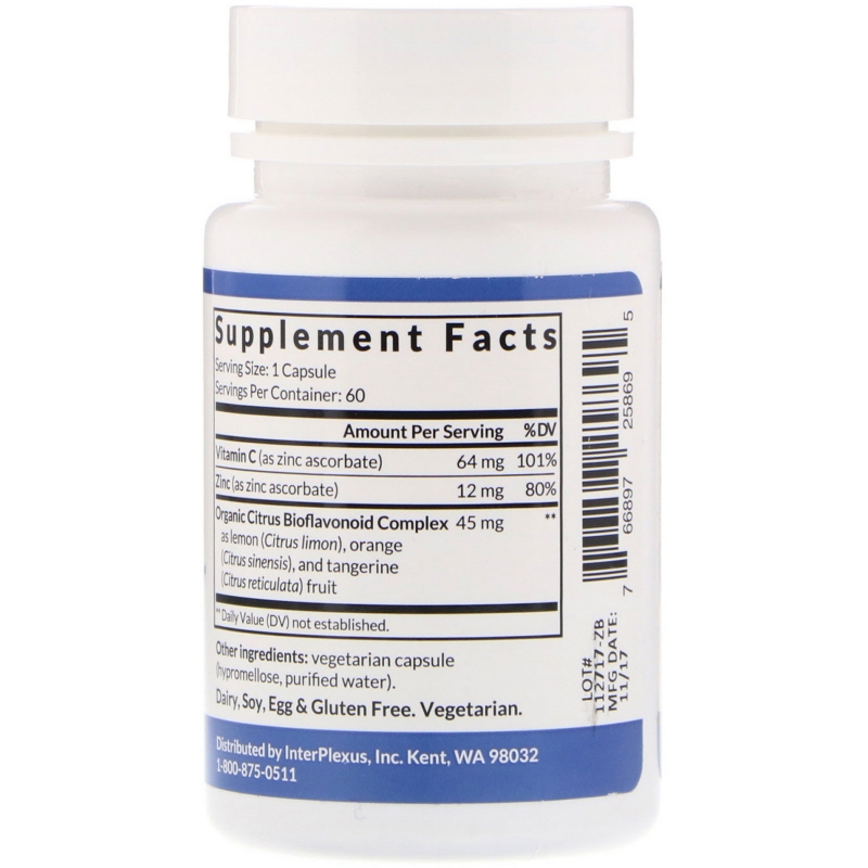 InterPlexus Inc., Zinc Plus, 60 Capsules