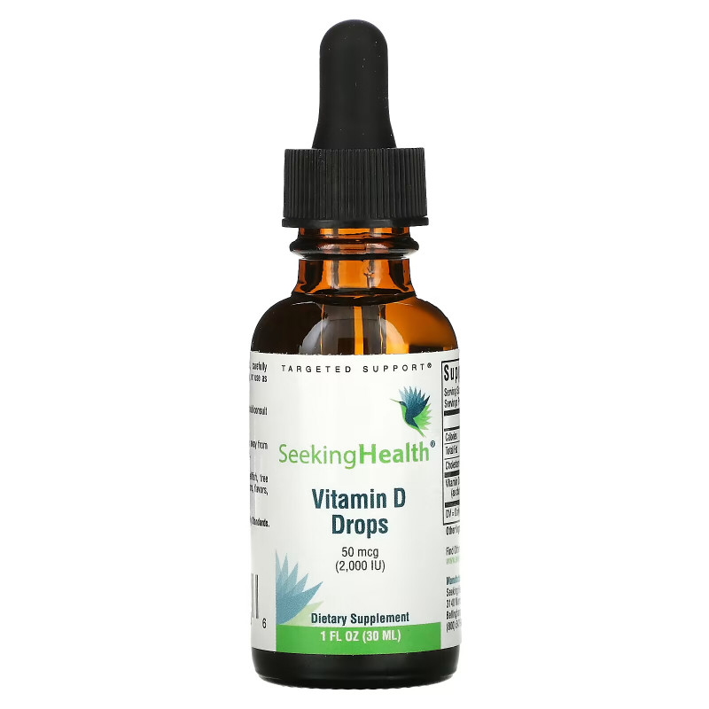 Seeking Health, Vitamin D Drops, 50 mcg (2,000 IU), 1 fl oz (30 ml)