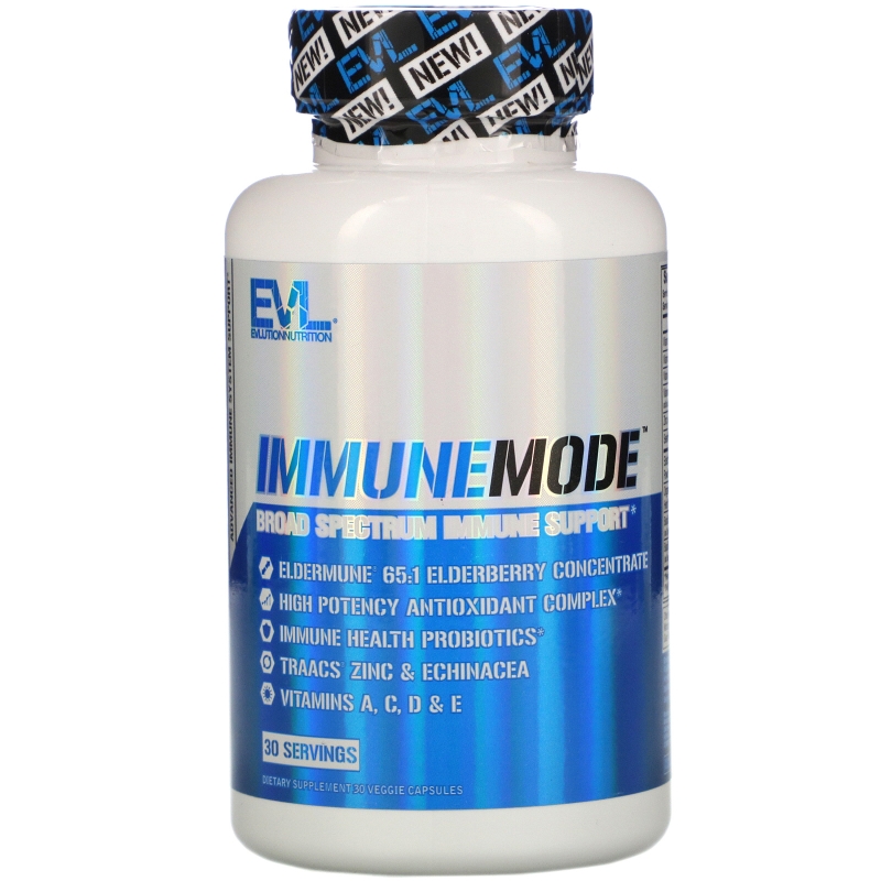 EVLution Nutrition, ImmuneMode, Broad Spectrum Immune Support, 30 Veggie Capsules