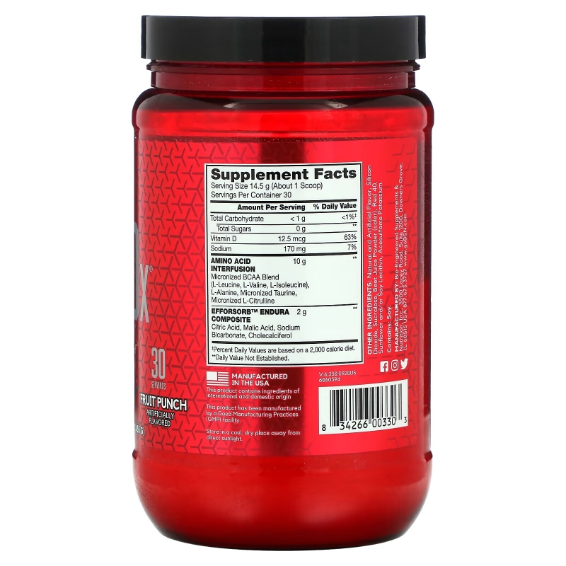 BSN, AminoX, Endurance & Recovery, Fruit Punch, 15.3 oz (435 g)