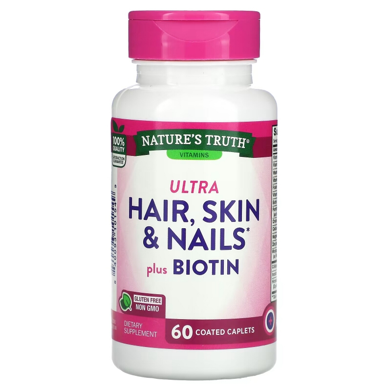 Nature's Truth, Ultra Hair, Skin & Nails плюс биотин, 60 капсул в оболочке