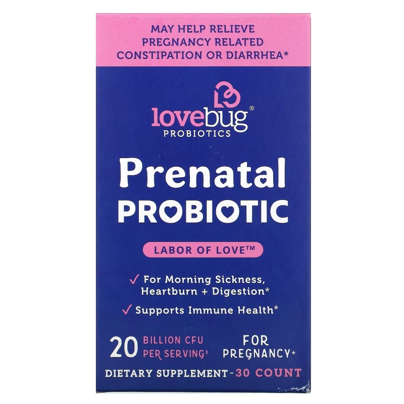 LoveBug Probiotics, Prenatal Probiotic, 20 Billion CFU, 30 Count