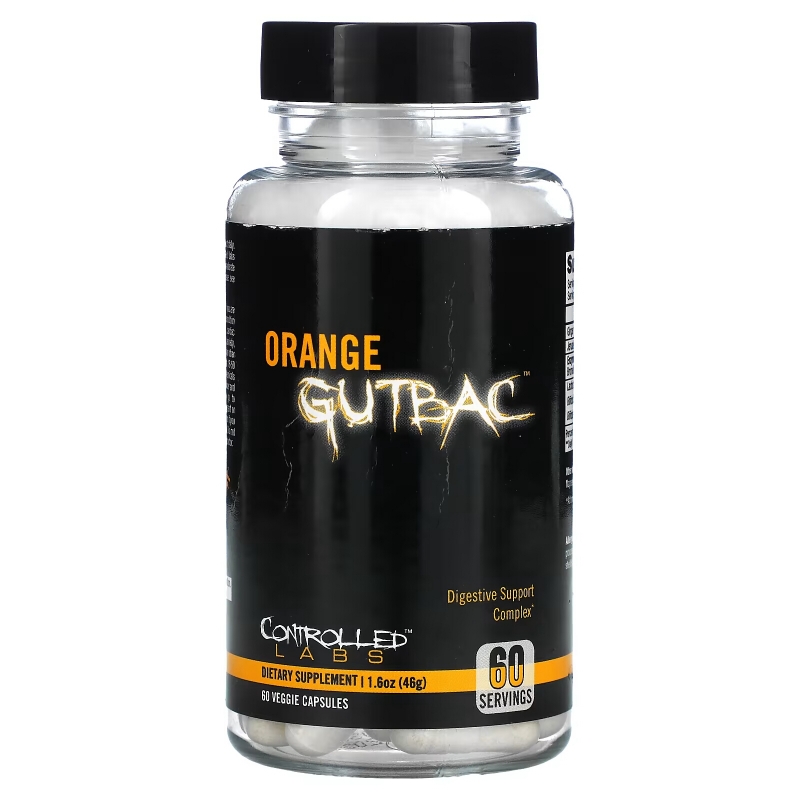 Controlled Labs, Orange GutBAC, 60 Veggie Capsules