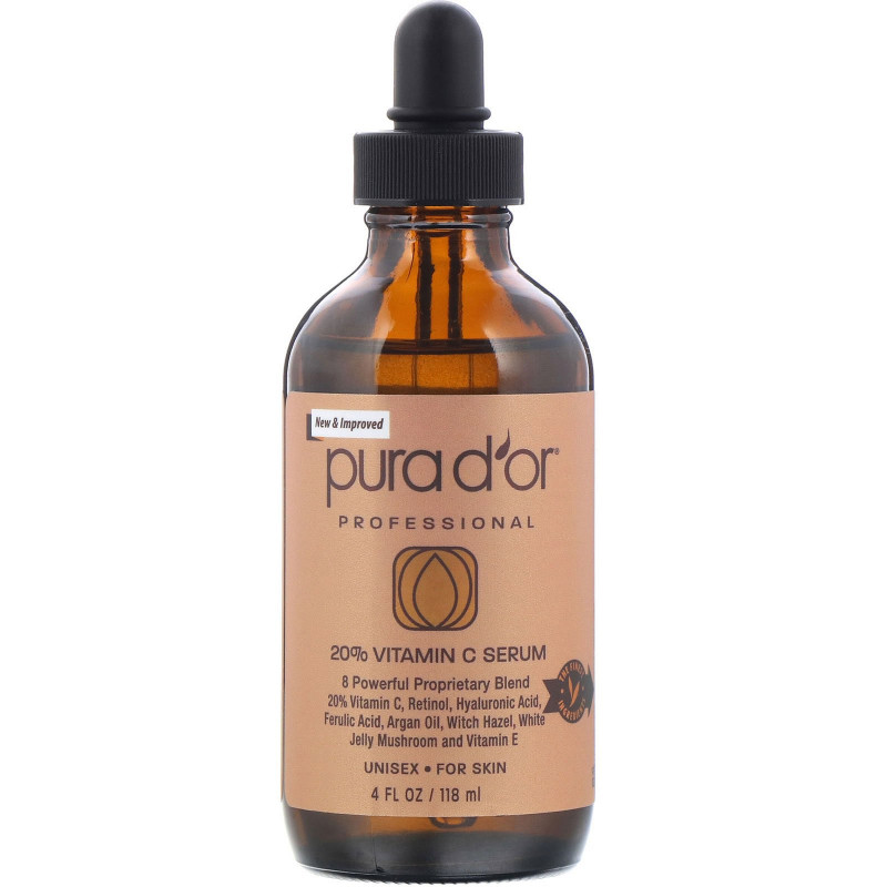 Pura D'or, Professional, 20% Vitamin C Serum, 4 fl oz (118 ml)