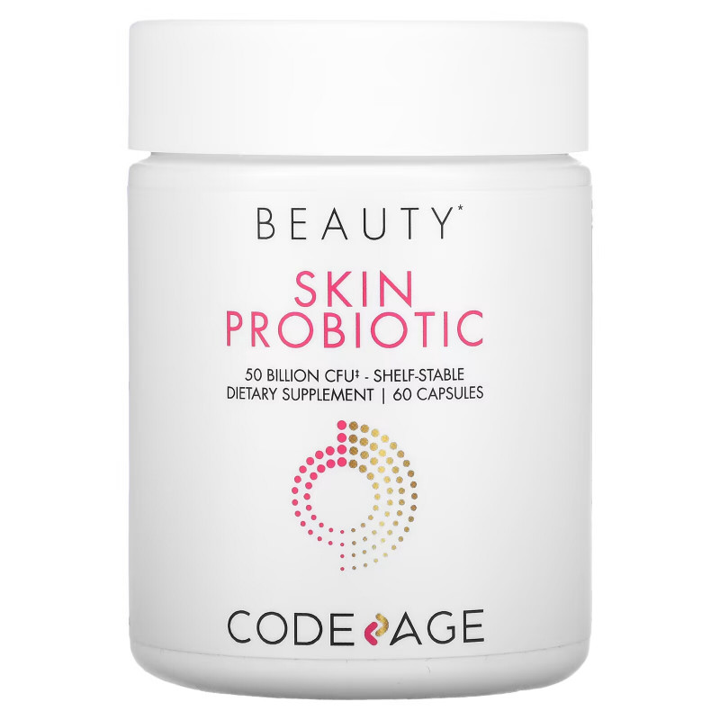 Codeage, Skin Probiotic, Shelf-Stable, 50 Billion CFU, 60 Capsules