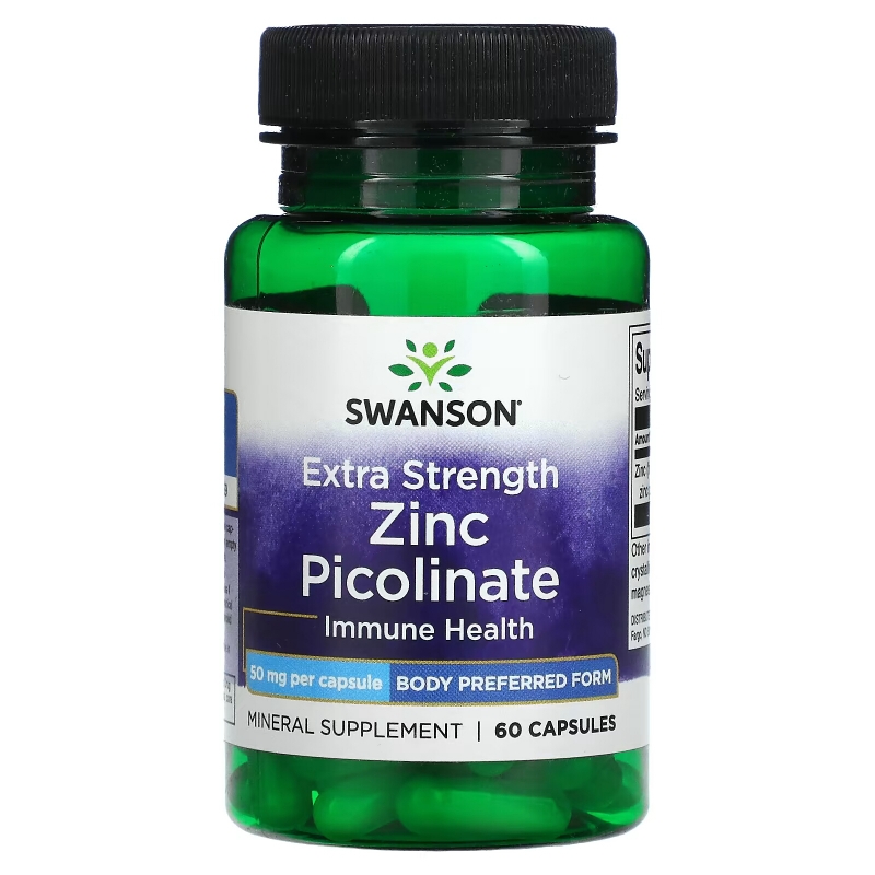 Swanson, Extra Strength Zinc Picolinate, 50 mg, 60 Capsules