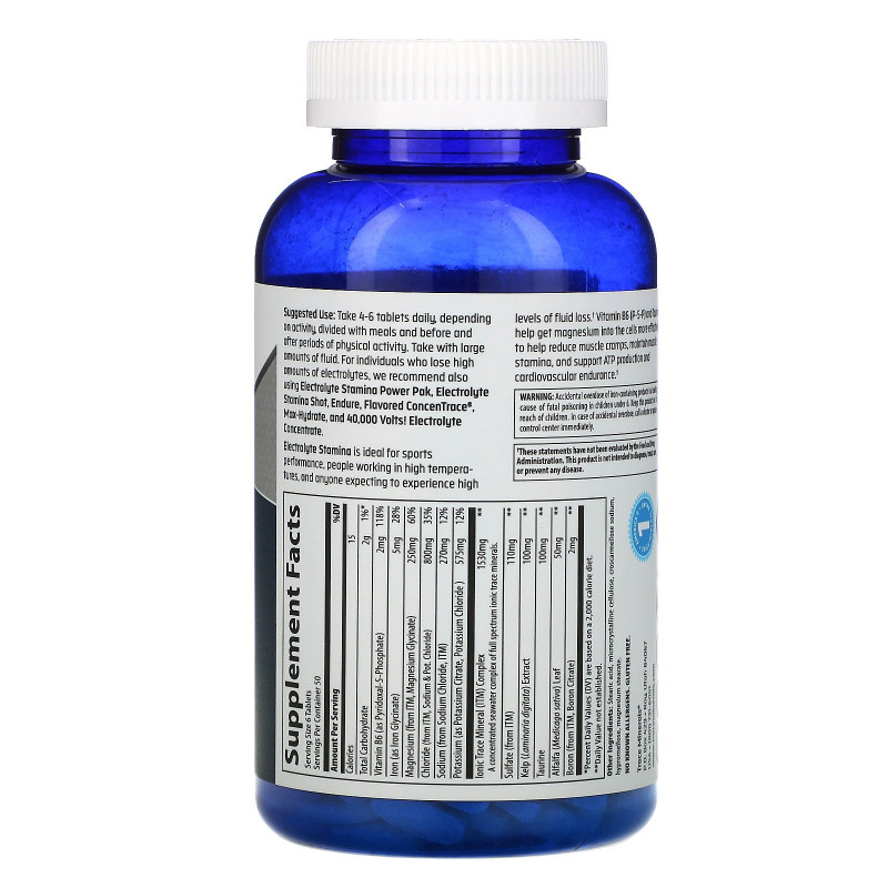 Trace Minerals Research Electrolyte Stamina 300 Tablets