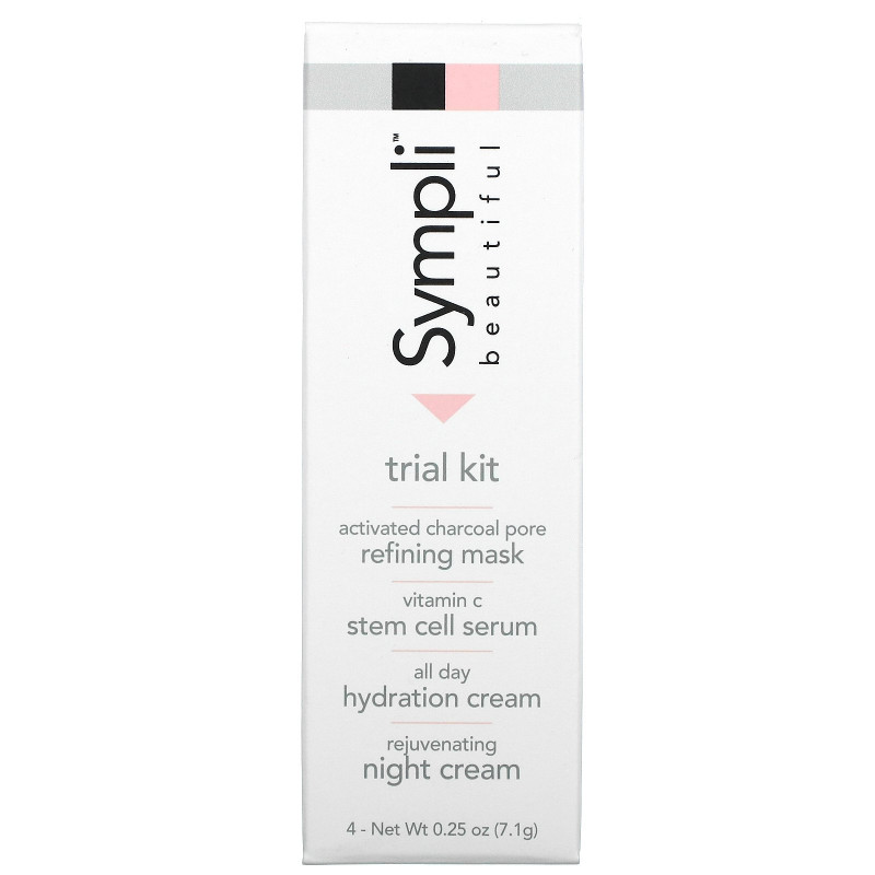 Sympli Beautiful, Sympli Beautiful, набор пробников, 4 продукта, 7,4 мл (0,25 унции) каждый